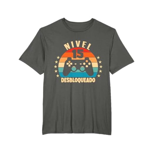 Nivel 15 Desbloqueado Gamer 15 Años 2007 Divertido Chico Camiseta