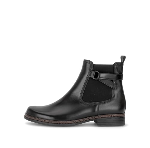 Gabor Femme Mid Cut 8023.01 bottines en cuir souple noir largeur F avec zip