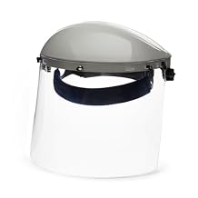 Sellstrom Advantage Face Shield - Lightweight Mask with Crown & Ratchet Headgear, for Work, Grinding, Cutting - ANSI Z87.1 - Clear Uncoated Polycarbonate Window