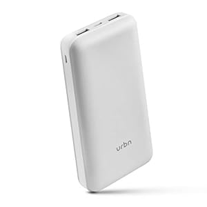 URBN 20000mAh Li-Polymer Compact Type-C Power Bank with 12W Fast Charge, Type C & Micro Input (White)