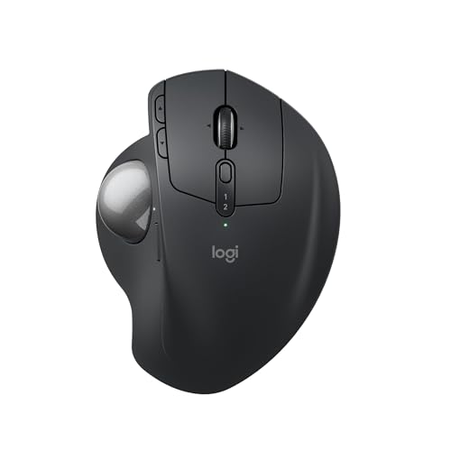 Logitech (Logicool) MX Ergo S ワイヤレス トラックボール マウス エルゴノミック 静音クリック USB-C充電 Bluetooth Logi Bolt 20度傾斜角度 8ボタン 2048dpi グラファイト 黒 MXTB2 [海外パッケージ品]