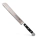 Produktbild Güde Brotmesser, geschmiedet, Serie Alpha, Doppelkropf, Griff POM schwarz, Linkshänderausführung Küchen Küchenmesser - Geschmiedet - Solingen, Messer - groß - scharf - hochwertig, 21 L