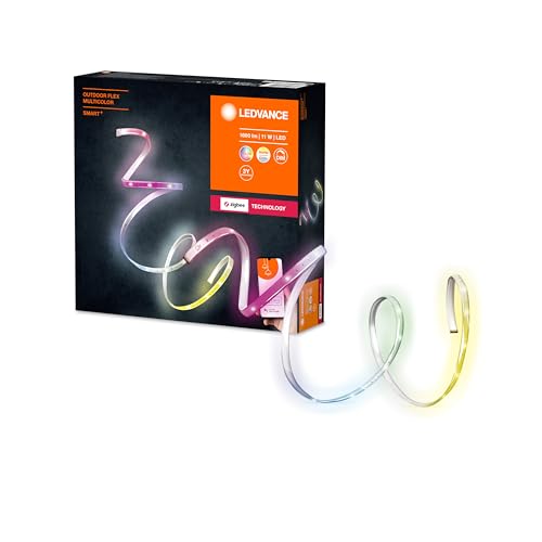 LEDVANCE Smart Outdoor Lightstrip, LED-strip met ZigBee en IP65, 5m lengte, warm wit tot daglicht (2000K-6500K), RGB-kleurverandering, compatibel met Alexa & Philips Hue, SMART+ FLEX