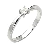 Metal Factory Sz 12 Sterling Silver Cubic Zirconia Solitaire 0.1 Carat tw Princess Cut CZ Engagement Ring
