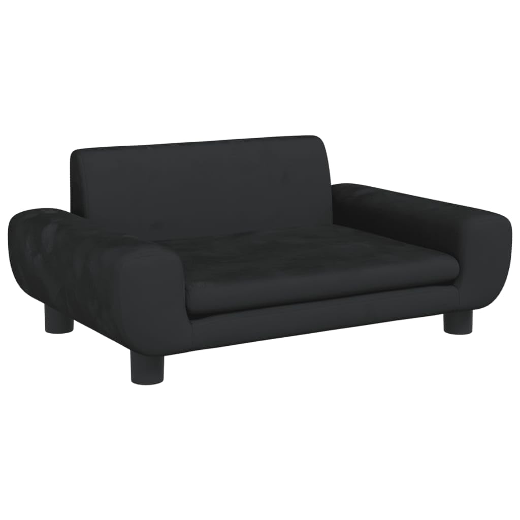 Homgoday Canapé pour enfants, noir, 70 x 45 x 33 cm, en velours, canapé, salon, canapé, salon, canapé, canapé, jardin, salon, terrasse extérieure, mobilier