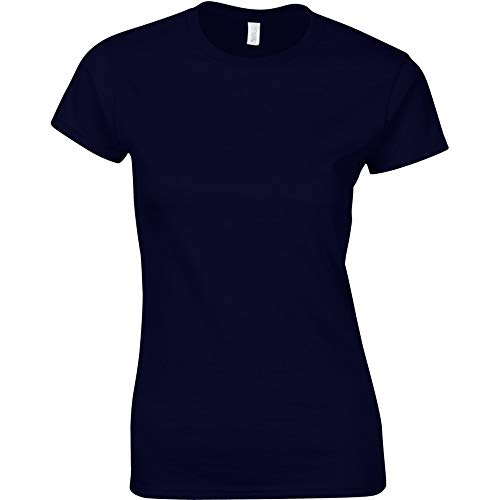 Gildan Brand Ladies Softstyle 100% Ring Spun Cotton Tee T-Shirt - Navy, Small