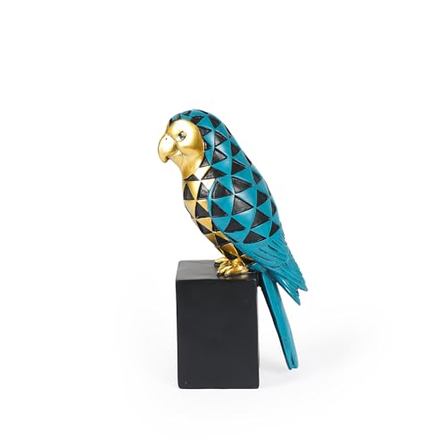 Image of The Artment your artistic apartment Cockatoo Symphony Green: Geometric Resin Beauty Showpiece: Home Decor for Living Room, Bedroom - Ideal Gift, Office Desk Accent, Artisan Crafted, Elegant Design