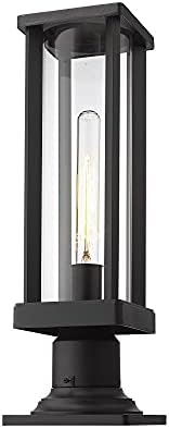 Z-Lite 1 Light Outdoor Pier Mounted Fixture 586PHMR-533PM-BK