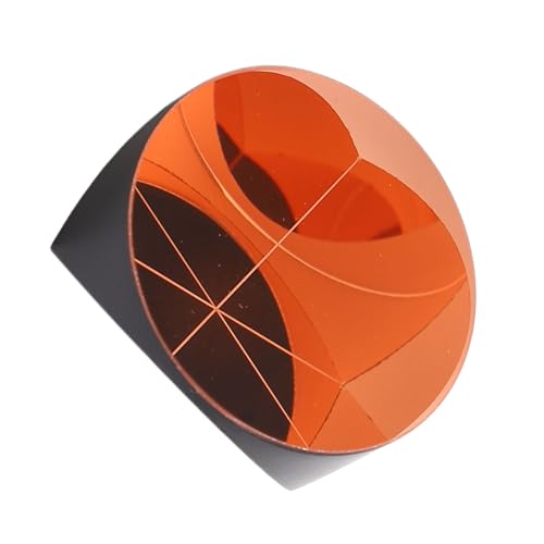 Image of Trihedral Corner Cube Prism Retroreflector Clear Optical Glass 25.4mm Diameter Bright Texture Fine Coating for Industrial Use