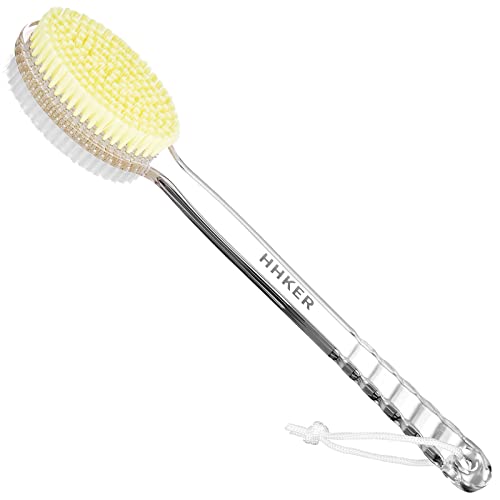 HHKER Cepillo de Ducha con Mango Largo, Cepillo Corporal de Nylon Suave, Limpiador de Espalda para la Ducha, Exfoliación Suave y la Salud de la Piel Mejorada, Adecuado para Hombres y Mujeres