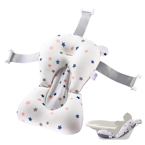 Baby Bath Tub Seat Cushion - Baby Sink Bath Cushion - Bathing Seat Support, Infant or Newborn Bath Pillow Support Mat - Comfort Bathtub Safety Seat...