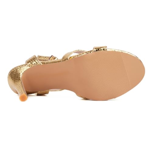 Sandales à talon fin et bride serpent pour mariage et soirée d'été - 4