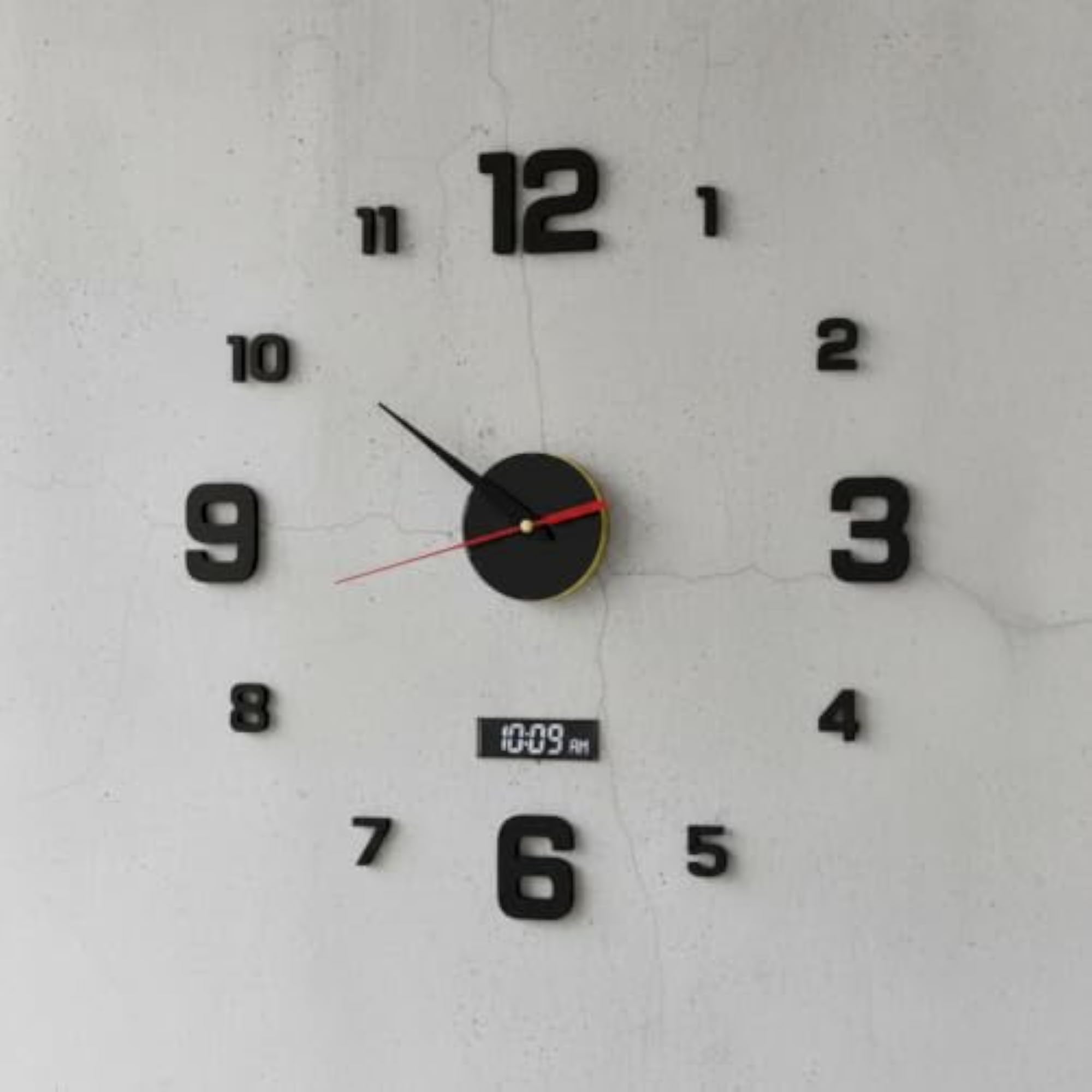 DIY Luminous Wall Clock, Modern Self-Adhesive Design