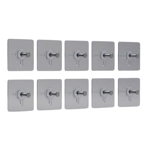Heavy Duty Adhesive Wall Hook | Pack of 10 | Transparent No Drill | Stainless Steel Hook | Reusable | For Photo Frames, Kitchen, Bathroom & Home Organization-image-34