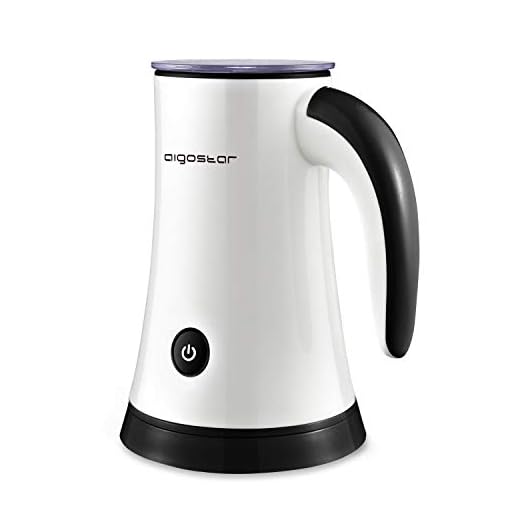 Aigostar 30KDF – Espumador de leche electrico, 3 Modos espumo frío/Caliente y Calentar, Recubrimiento Antiadherente, Espuma Rica para Café, Latte, Cappuccino, 450W, Libre de BPA.
