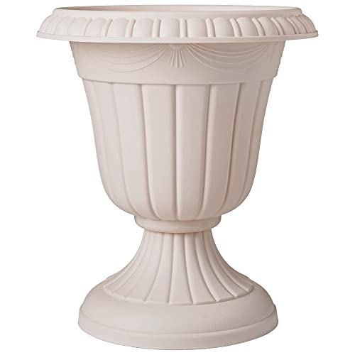 Arcadia Garden Products Classic Traditional Plastic Urn Planter Indoor/Outdoor