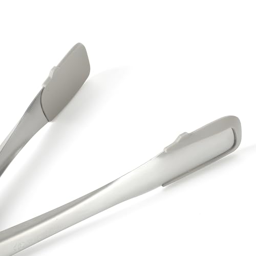 Image of Calphalon Prime Kitchen Tongs, Kitchen Clamp Tongs, Grilling Tongs, 12-Inch Stainless Steel Tongs with Taupe Silicone Head High-Heat Resistant Locking, Ergonomic Balanced Control
