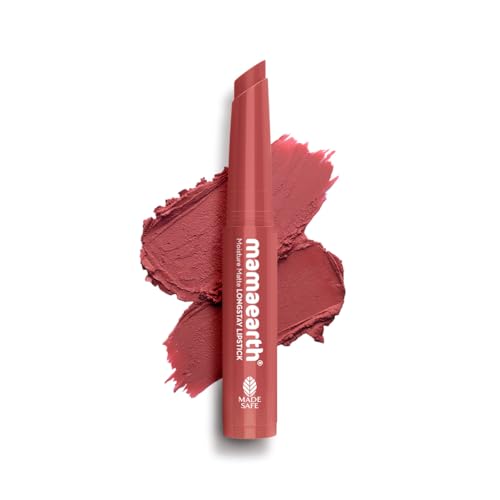 Image of Mamaearth Moisture Matte Longstay Mini Lipstick with Avocado Oil & Vitamin E for 12 Hour Long Stay-01 Carnation Nude - 0.7 g