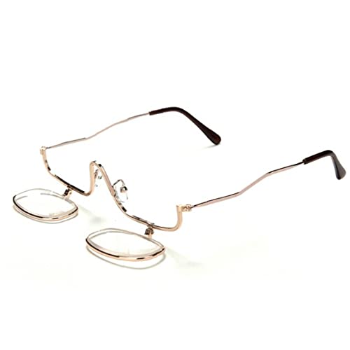 1pc Magnifying Folding Flip Down Makeup Glasses Eye Spectacles Lens Cosmetic Readers