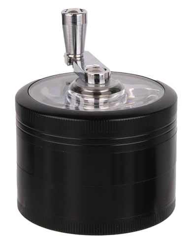 2.5 inch Spice Grinder for Kitchen Seasoning 2.5 inch Aluminum with Handle(Black)