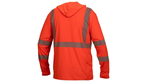 Image of Pyramex Workwear Pullover Hoodie Long Sleeve HI VIS ANSI Type R Class 3