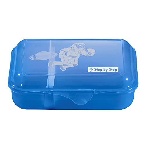 Step by Step Lunchbox 'Star Astronaut Cosmo', blau, mit Trennwand und Klickverschluss, sp&uuml;lmaschinenfest, BPA-frei, f&uuml;r Schule und Kindergarten, 0,9L