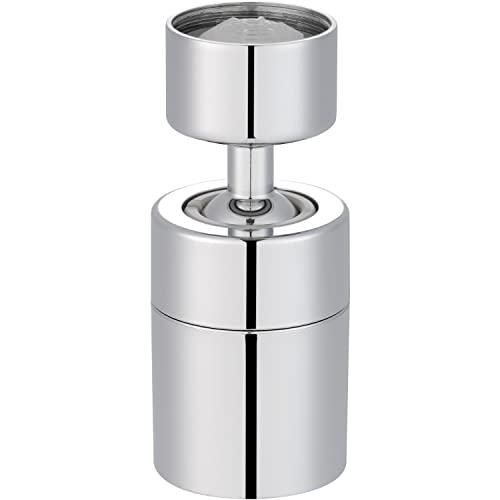 Hibbent Aérateurs de Robinet en Laiton Massif Mousseur Grand Angle Double Fonction Rotation à 360 Degrés(FM22) Cover