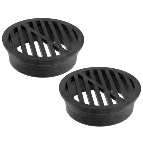 Antrader Drainage Grate Covers,2Pcs Plastic Sewer Drain Covers Fit 4” Pipes