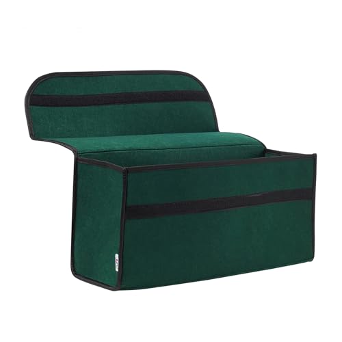 Image of JVCV Large Car Trunk Boot Organizer, Car Storage and Organizer Anti Slip Car Accessories Organizer for Car, Suv, Sedan, Truck, Minivan Anti Slip Bottom (Large - Green)