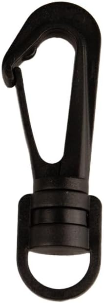 Paracord Planet Black Plastic Swivel Snap Hooks for Bags and Straps with 360 Degree Rotation
