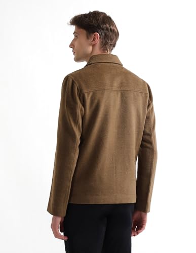 Image of Arrow Sport Men's Solid Regular Fit Casual Jacket