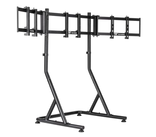Support triple moniteur 32 pouces Thermaltake en acier noir réglable