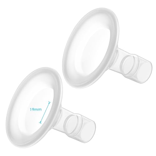 Image of Belmikal 19mm Shields&Cushions Compatible with Medela Breast Pump- PersonalFit, Freestyle, Harmony, Maxi, Flex Lansinoh Pump-SignaturePro SmartPump Manual Replace Medela Parts Accessories Flanges
