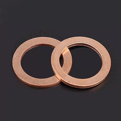 Image of M14 x 1.5 Oil Drain Plug Cooper Crush Washers Coolant Seal Ring Gasket 22 mm OD Pack of 20