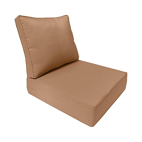 Prolinemax |COVER ONLY| Outdoor Piped Trim Medium Deep Seat Backrest Pillow Slipcover AD104