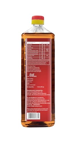 Image of Musta Pure Cold Pressed Kachi Ghani Mustard Oil Pet Bottle 1L (Pack of 2)