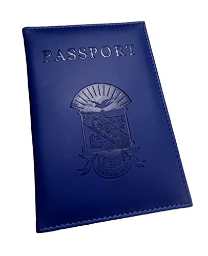 Blue Phi 1914 Beta Sigma Passport Cover Holder Vegan Leather PBS