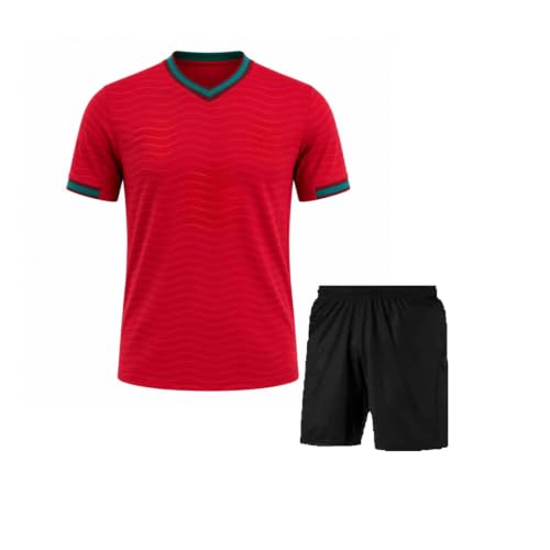 Image of Portugal Jersey Ronaldo 7 Jersey with Shorts for (Kids,Boys,Men)