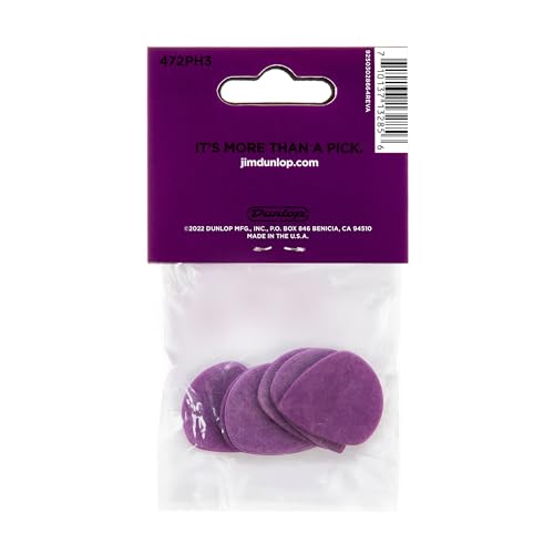 JIM DUNLOP Tortex Jazz III Heavy H3 Plectrum 472PH3 (Pack of 6), Purple, Bag of 6 - Image 3