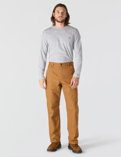 Image of Carhartt Men's Washed Duck Dungaree Flannel Lined Work Pant