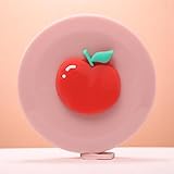 Generic 1Pcs Tape Measure Round Push-Button Tape Measure Apple Design +/-5% Accuracy Plastic Pink 5.2×5.2×1.7cm