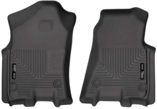 Husky Liners Weatherbeater Floor Mats | Fits 2019 - 2024 Dodge Ram 1500, CREW CAB ONLY & QUAD CAB ONLY | Front Row, 2-pc Black - 13741