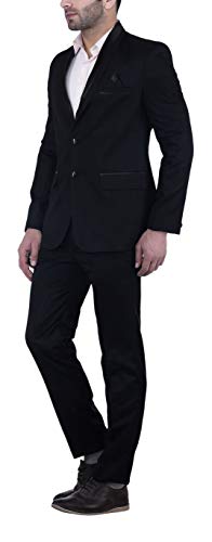 Image of hangup Men's Synthetic Notch Lapel LM Suit Blue Tuxedo 38