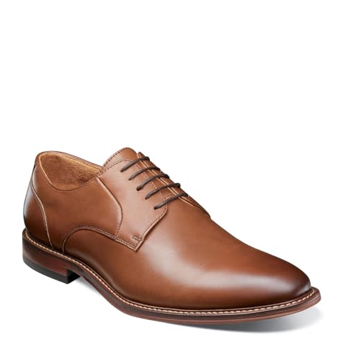 Stacy Adams Men's Marlton Plain Toe Oxford, Chocolate, 9W
