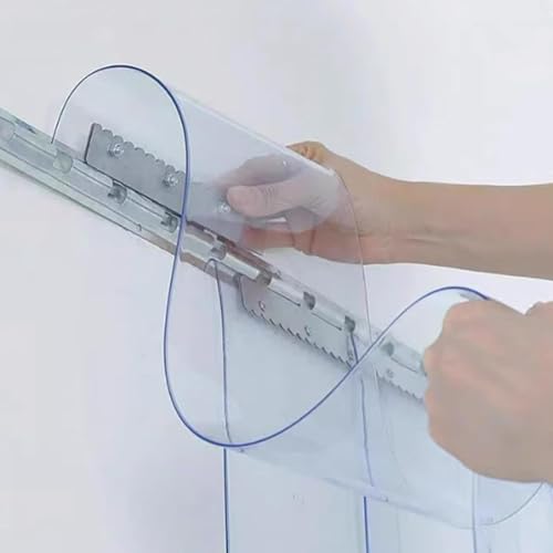 Moubhjd Rideau À Lanières en Plastique Transparent Isolant Rideau Porte Lanieres Convient aux Chambres Froides D'entrepôt, Facile À Installer...
