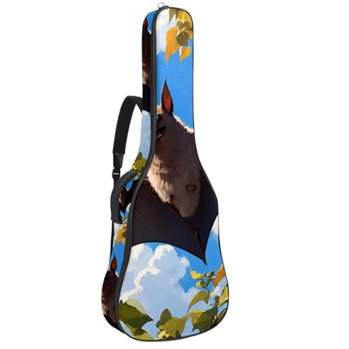 Housse de guitare étanche 42.9x16.9 pouces motif chauve-souris