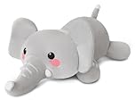 Xfrog Weighted Elephant Plush, Weighted Plush Squishy Stuffed Animals for Baby Elephant Pillow Stuffed Toy for Girls Boys Grey 25CM