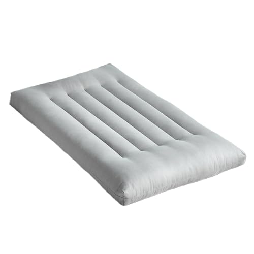 Almohada ultraplana para dormir, almohada de 6 cm de altura, almohada plana, almohada para dormir boca abajo, almohada delgada para dormir boca arriba y boca abajo (gris, 72 x 46 cm)