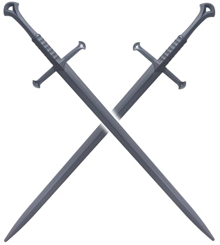 Pack 2 Epees en Plastique Le Seigneur des Anneaux Epee Anduril en Polypropylene Epee Sabre Entrainement
