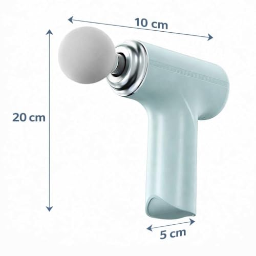 Image of JB'S LAND Mini Massage Gun for Deep Tissue Muscle Relaxation | Cordless Handheld Body Massager with 4 Interchangeable Massage Heads, USB Type-C Charging, Portable Percussion Massager for Neck, Back, Shoulder, Legs & Full Body